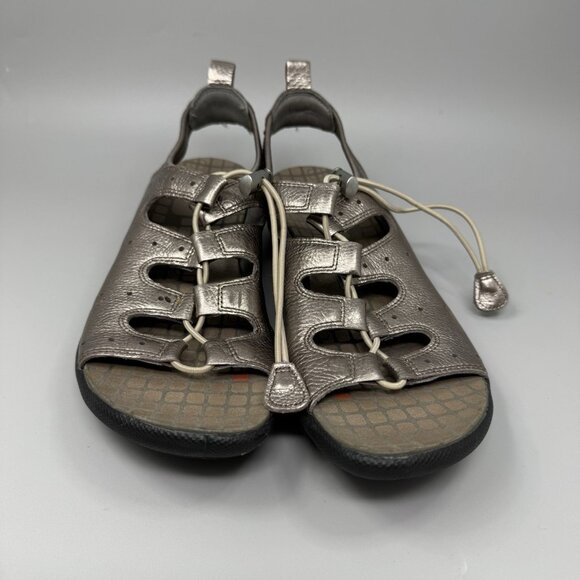 ECCO JAB Toggle Metallic Draw String Gladiator Sport Sandals Size 8.5 US - Picture 4 of 9